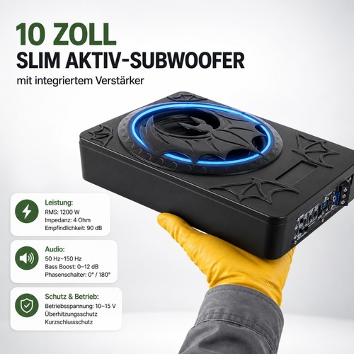 Inch aktiv subwoofer - aktiv,